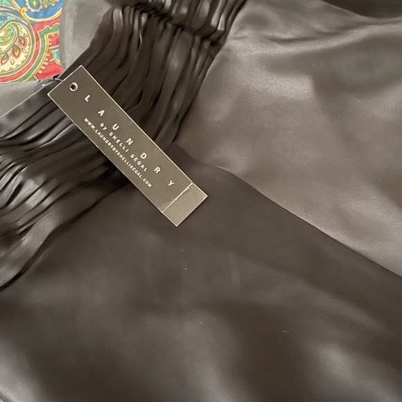 Laundry Black Silk Strapless Cocktail Dress Size 4 Petite NWT - Picture 5 of 7